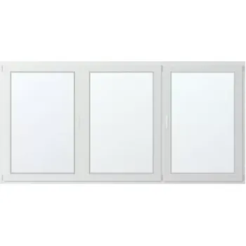 Okno Trojkřídlé plastové okno se štulpem, vpravo otevíravo sklopné 300x140
