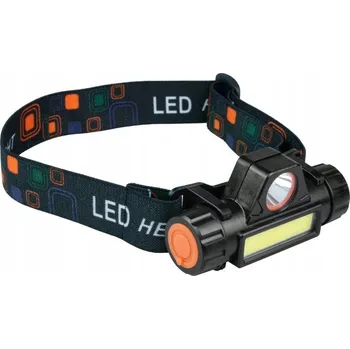 Svítilna Čelovka COB/XPE, dobíjecí, 100 lm