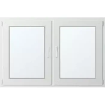 Okno Dvoukřídlé plastové okno se sloupkem 100x160