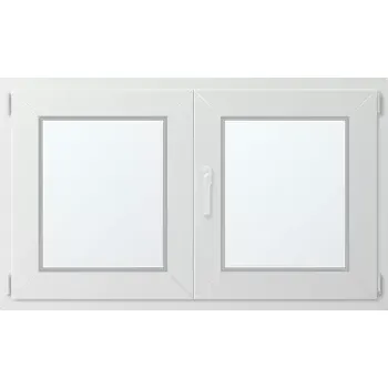 Okno Dvoukřídlé plastové okno pravé 120x80