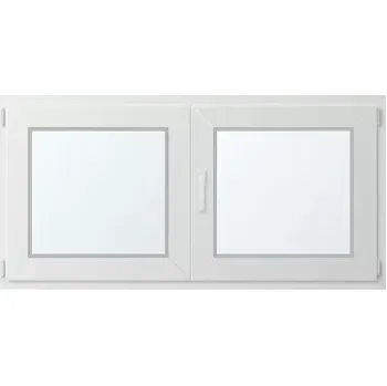 Okno Dvoukřídlé plastové okno pravé 140x80
