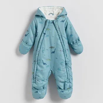 Reserved - Zateplená kombinéza s kapucí - modrá - 514BF-55X - 514BF-55X-62