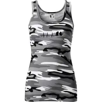 Dámské tričko EKG hasiči - Dámské Maskáčové tílko - M ( Šedý maskáč )