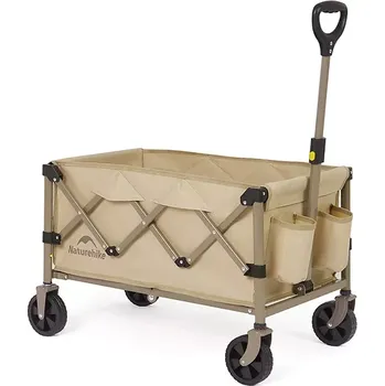 Zahradní vozík Naturehike skládací přepravní vozík na kolečkách Smart 6 kg - krémový