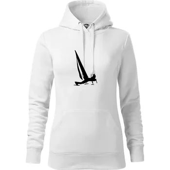 Dámská mikina Katamarán 2 osoby - Mikina dámská Cape s kapucí - XL ( Bílá )