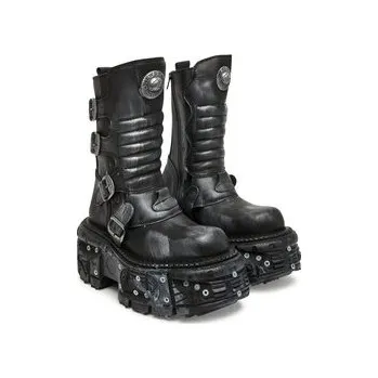 Pánská zimní obuv Polokozačky NEW ROCK M-373SC-C1 Šedá 40