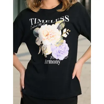 Sinsay - Tričko s krátkým rukávem - černá - 465FG-99X - 465FG-99X-XS