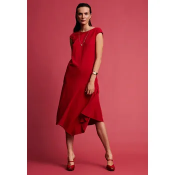 Dámské šaty Tatuum ASYMETRICKÉ MIDI ŠATY — MOCHI