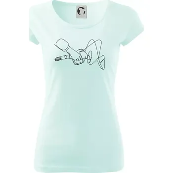 Dámské tričko Petrolhead jedním tahem - Dámské triko Pure - XS ( Frost )