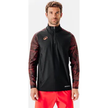 Dámská mikina KIPSTA Fotbalová mikina se zipem u krku Viralto Wavy Club pro dospělé S RŮŽOVÁ|ČERNÁ|ČERVENÁ