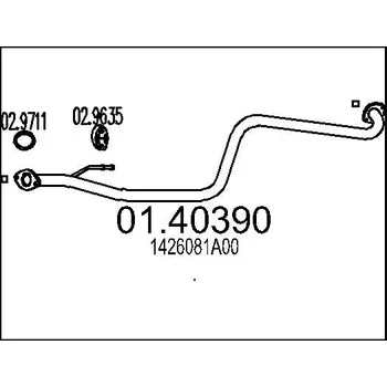 Výfuková trubka Výfuková trubka, 01.40390