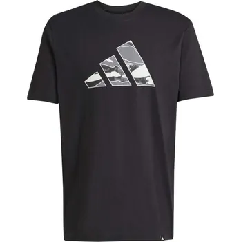 Pánské triko adidas M CAMO LOGO TEE M Černá, Tmavě šedá