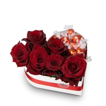 Dárková krabička Květinový box s mléčnou čokoládou Astraia Střední - Belles Fleurs