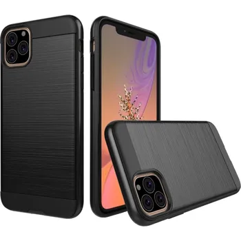 Odolný kryt na iPhone 11 Pro Max - Černá broušená textura