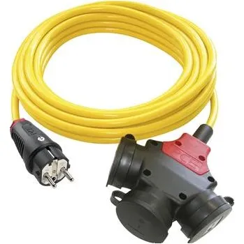 elektrický kabel Prodlužovací kabel PCE 3-násobný K35 3G1,5 délka 5 m IP44