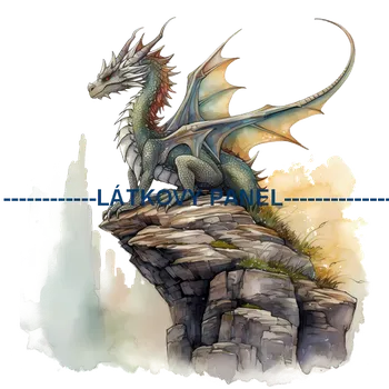 Látkový panel - Drak- DIN-18 Velikost: 30x30cm, Materiál: Bavlna