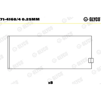 Ojnice ojnicni lozisko, 71-4168/4 0.25mm