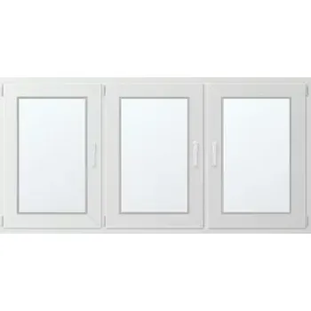 Okno Trojkřídlé plastové okno se sloupkem, vlevo otevíravo sklopné 200x100