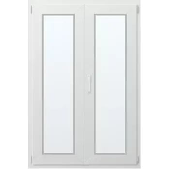 Okno Dvoukřídlé plastové okno pravé 150x110