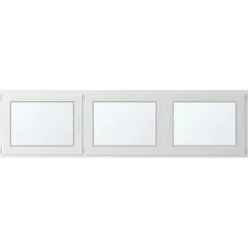 Okno Trojkřídlé plastové okno se štulpem, vlevo otevíravo sklopné 270x70