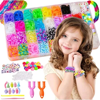 kreativní sada GUMIČKY PRO VÝROBU NÁRAMKŮ 2000 Dílků Kreativní Sada pro Děti 8+