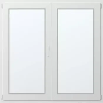 Okno Dvoukřídlé plastové okno levé 140x150