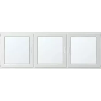 Okno Trojkřídlé plastové okno se sloupkem, vlevo otevíravo sklopné 270x110