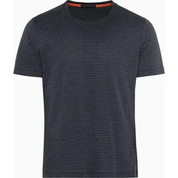 Pánské tričko PORSCHE DESIGN Targa T-Shirt Tričko s kulatým výstřihem žakárové s výrazným vzorem pepita černošedá (Exkluzivní žakárové tričko od Porsche Design s výrazným vzorem Pepita v úzkém střihu.)
