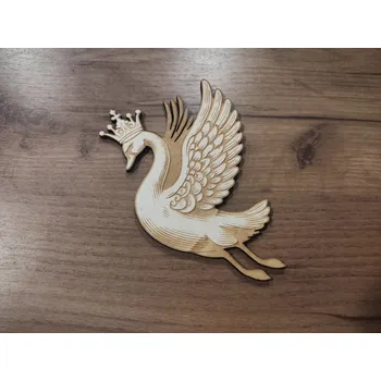 Dřevěná hračka Dřevěná labuť Emily 18x20 cm Letí doleva
