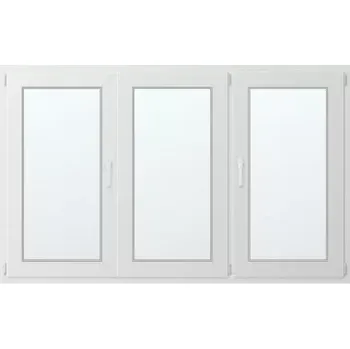 Okno Trojkřídlé plastové okno se štulpem, vpravo otevíravo sklopné 210x120