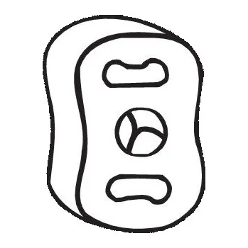 Gumový popruh, výfukový systém, 255-024