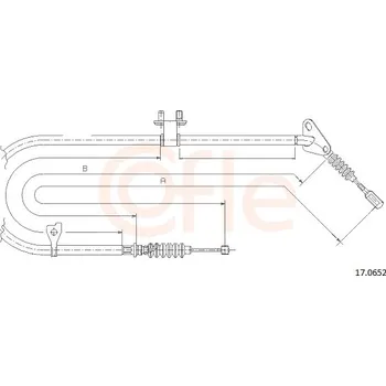 Lanko parkovací brzdy Tazne lanko, parkovaci brzda, 17.0652