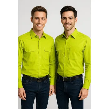 Pánská košile Pack 2 ks - Pánská košile s dlouhým rukávem zelená, ❗Objednávejte raději o číslo větší❗ Velikost: XL