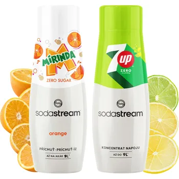 Výrobník sody Sodastream Mirinda Zero + 7Up Zero sada sirupů pro výrobník sody 2 ks