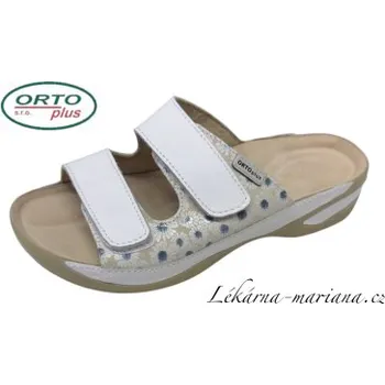 Dámská zdravotní obuv ORTO PLUS Dámske bílé zdravotné ortopedické pantofle K1013/L1/10/ - Bílá