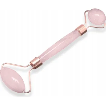 Masážní přístroj Masážní Přístroj na masáž, přírodní růžový křemen a mosaz, 14-15 cm, 1 Ks