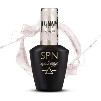 Lak na nehty Hybridní báze s opalizujícími částečkami Funny Base #4 10ml SPN Nails