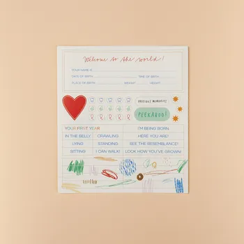 papelote Samolepky Vítej na světě - anglické 1213