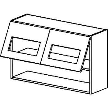 Knihovna Casarredo WS80/58 PD h. vitrína dvojdveřová MORENO sonoma