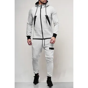 Pánský teplákový komplet bavlněná souprava kalhoty a mikina Barva: Šedá, Velikost: S