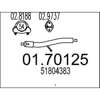 Výfuková trubka Výfuková trubka, 01.70125