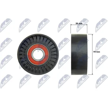 Napínák, žebrovaný klínový řemen, RNK-PL-046