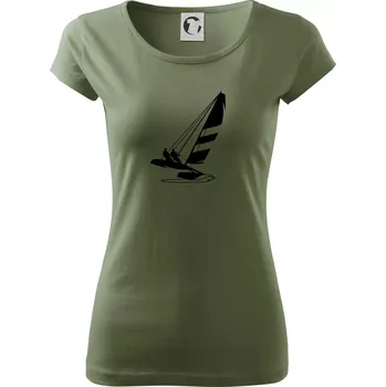 Dámské tričko Katamarán na vodě - Dámské triko Pure - XS ( Khaki )