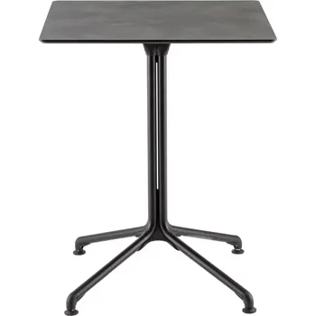 Jídelní stůl Profi venkovní stůl HORIZON 2 os. výška standard - podnoží černá Noir, deska HPL 59x59 cm šedá Mineral