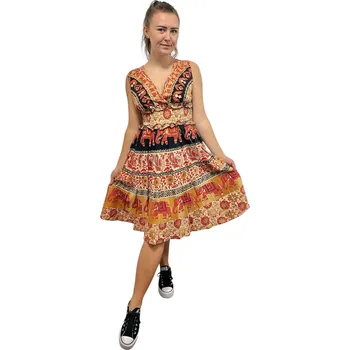 Dámské šaty Letní šaty na široká ramínka slon