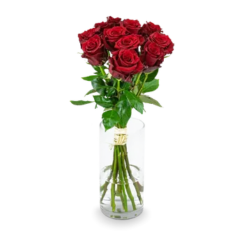 umělá květina Kytice rudých růží Mercedes 11 stonků – Belles Fleurs