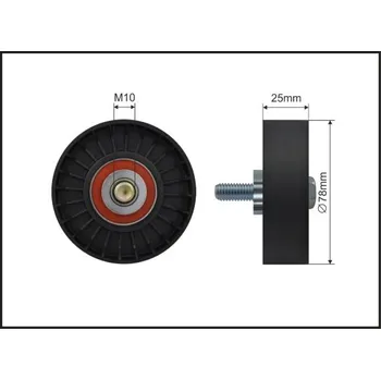 Vratna/vodici kladka, klinovy zebrovy remen, 500176