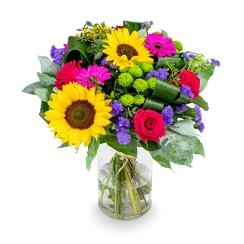 umělá květina Kytice se slunečnicí Marie Střední – Belles Fleurs