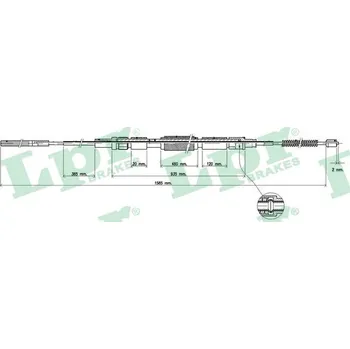 Lanko parkovací brzdy Tažné lanko, parkovací brzda, C0937B