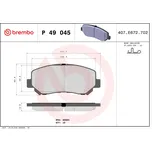 Sada brzdových destiček, kotoučová brzda, P 49 045